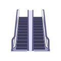Vector electric airport ladder escalator. Elevator vector lift escalator icon