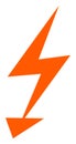 Vector Electric Arrow Flat Icon Image