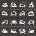 Vector Electric car icon set Royalty Free Stock Photo