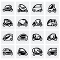 Vector Electric car icon set Royalty Free Stock Photo