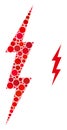 Vector Electrical Bolt Mosaic of Dots Royalty Free Stock Photo
