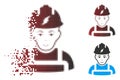 Dissipated Pixel Halftone Electrician Icon
