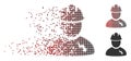 Disappearing Pixel Halftone Electrician Icon