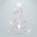 Vector electronic Christmas tree Royalty Free Stock Photo