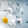 Vector elegant futuristic flower background