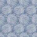 Vector elegant seamless pattern with striped leaves Royalty Free Stock Photo