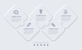 Vector elegant simple refined style infographic design UI template labels and icons