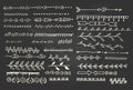 Vector elements on the chalkboard Royalty Free Stock Photo