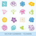 Vector elements - flowers