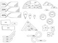 Vector elements for infographic. Template for cycle diagram, graph, presentation and round chart. Business concept with Royalty Free Stock Photo