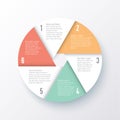 Vector elements for infographics. Template of a pie chart. Royalty Free Stock Photo