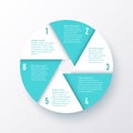 Vector elements for infographics. Template of a pie chart. Royalty Free Stock Photo