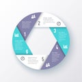 Vector elements for infographics. Template of a pie chart. Royalty Free Stock Photo