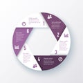 Vector elements for infographics. Template of a pie chart. Royalty Free Stock Photo
