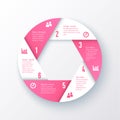 Vector elements for infographics. Template of a pie chart. Royalty Free Stock Photo