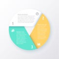 Vector elements for infographics. Template of a pie chart. Royalty Free Stock Photo