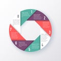 Vector elements for infographics. Template of a pie chart. Royalty Free Stock Photo