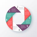 Vector elements for infographics. Template of a pie chart. Royalty Free Stock Photo