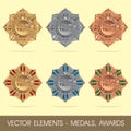 Vector elements - medals, awards