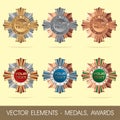 Vector elements - medals, awards