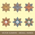 Vector elements - medals, awards