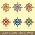 Vector elements - medals, awards