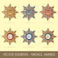 Vector elements - medals, awards