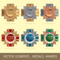 Vector elements - medals, awards