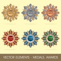 Vector elements - medals, awards