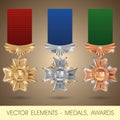 Vector elements - medals, awards