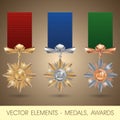 Vector elements - medals, awards