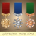 Vector elements - medals, awards