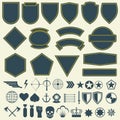 Vector elements for military, army patches, badges set Royalty Free Stock Photo