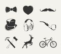 Vector elements for vintage hipster labels