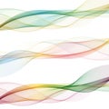 Vector elements with wavy lines for print and web design. Set of colored, colorful waves. eps 10 Royalty Free Stock Photo