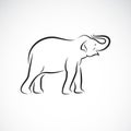 Vector Of An Elephant Design On A White Background. Wild Animals. Elephant Logo Or Icon. Easy Editable Layered Vector Illustration