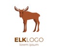 Vector elk logo Royalty Free Stock Photo