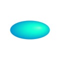 Vector ellipsoid with gradients and shadow for game, icon, package design, logo, mobile, ui, web, education. 3d
