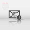 Vector email envelope message icon in flat style. Mail sign illustration pictogram. Envelope business concept Royalty Free Stock Photo