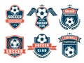 Vector emblem of football theme. Sport logos design Royalty Free Stock Photo