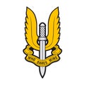 Vector emblem of the Special Air Service SAS . Special Airborne Service. Special Unit of the British Armed Forces
