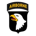 Vector emblem of the 101st Airborne Air Assault Division. Tactical unit of the US Army