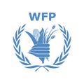 Vector emblem of the Vector emblem of the World Food Program WFP. The world s largest humanitarian organization Royalty Free Stock Photo