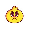 vector emoji cute Pleading Face illustration isolated