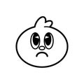 vector emoji cute Pleading Face illustration isolated