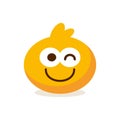 vector emoji cute Winking Face illustration isolated