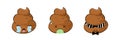 Vector emoji set of funny poop. Royalty Free Stock Photo