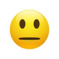 Vector Emoji yellow neutral face