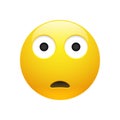 Vector Emoji yellow sad surprised face