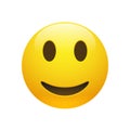 Vector Emoji yellow smiley face Royalty Free Stock Photo